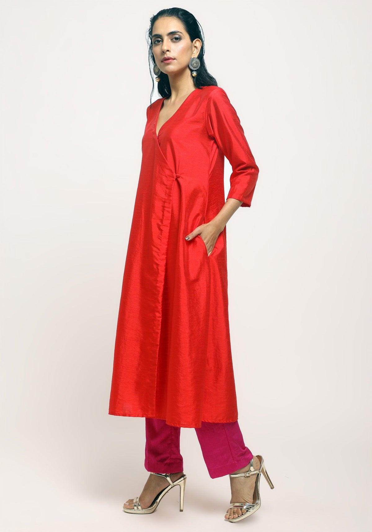 trueBrowns Pink Angrakha Set | Relove | Grocsy