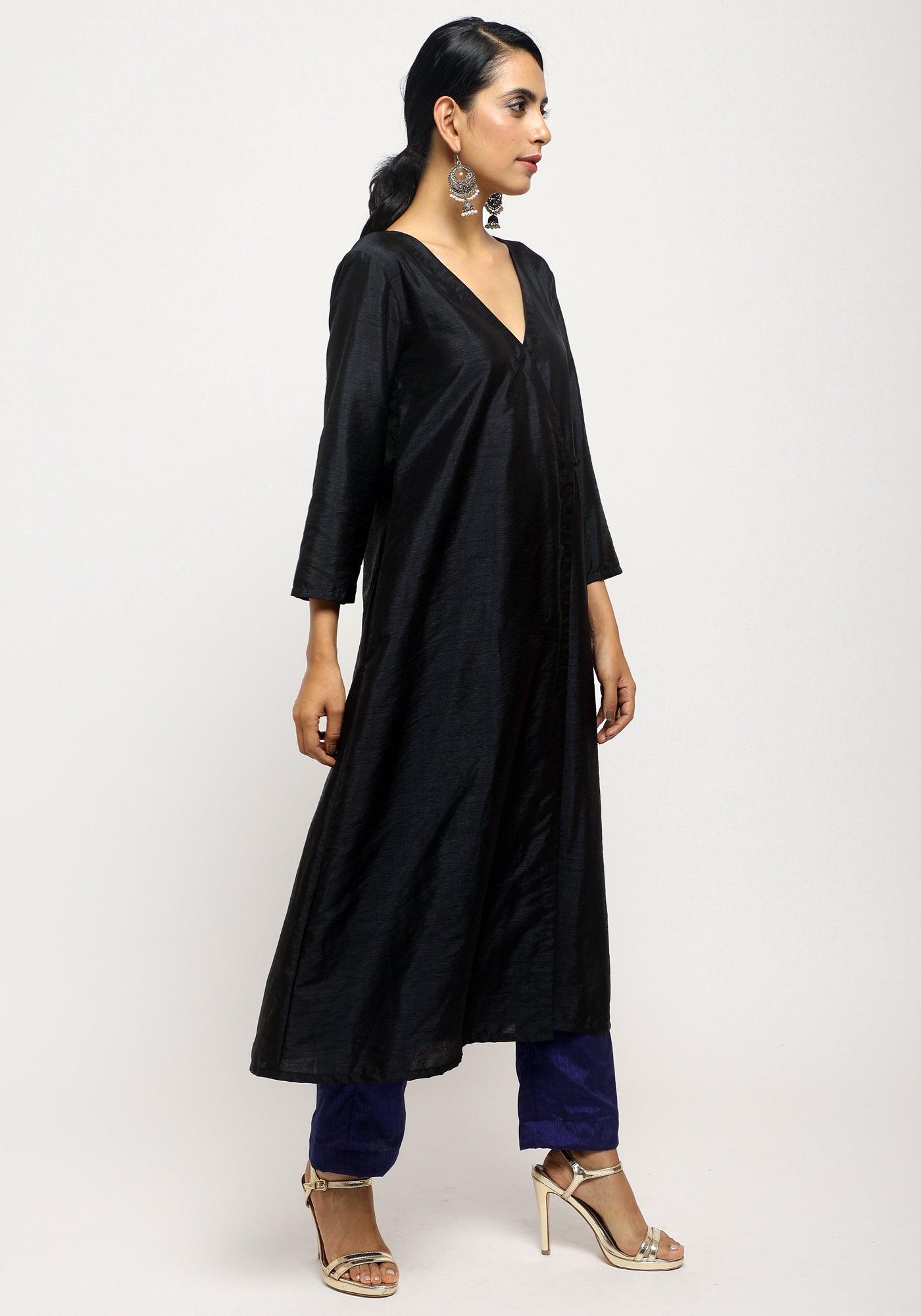 trueBrowns Black Angrakha Set | Grocsy