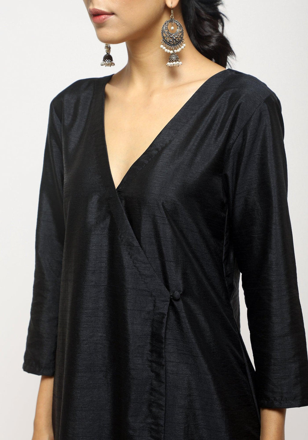 trueBrowns Black Angrakha Set | Grocsy