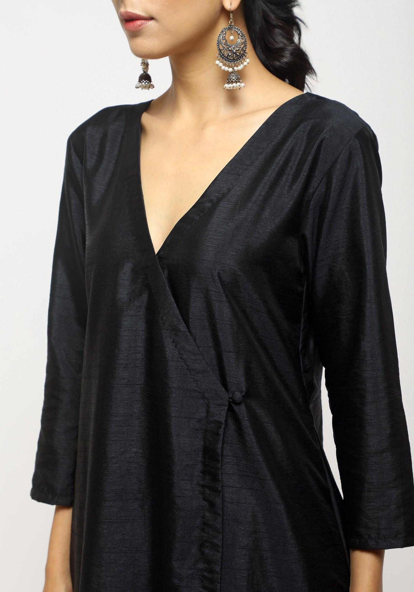trueBrowns Black Angrakha Set | Grocsy