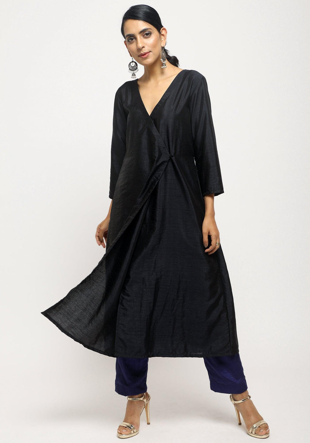 trueBrowns Black Angrakha Set | Grocsy