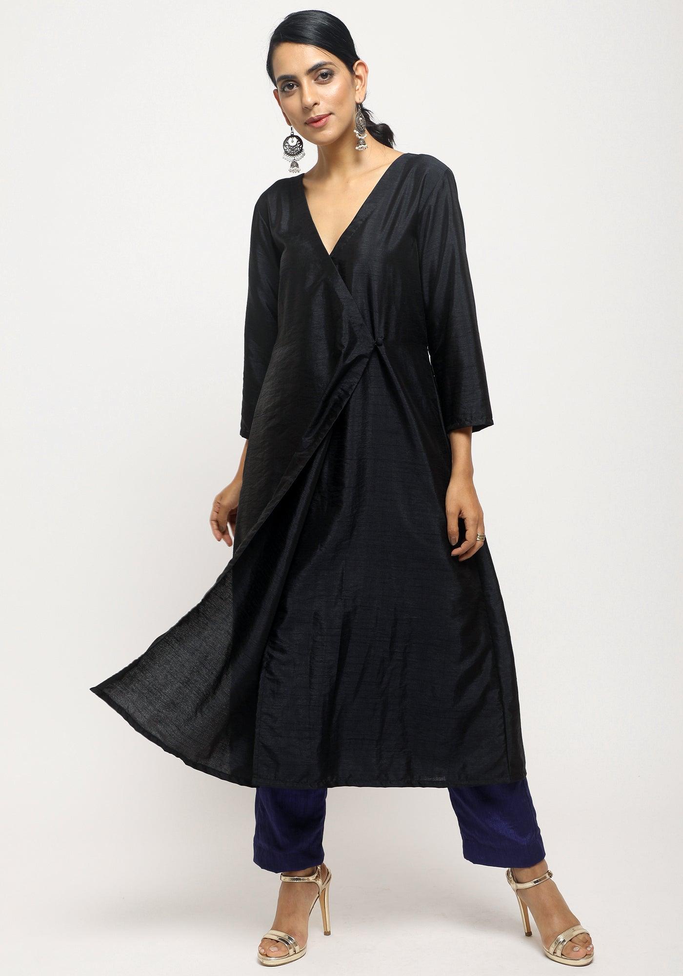 trueBrowns Black Angrakha Set | Grocsy