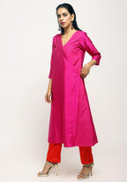 trueBrowns Pink Foil Angrakha Set | Grocsy