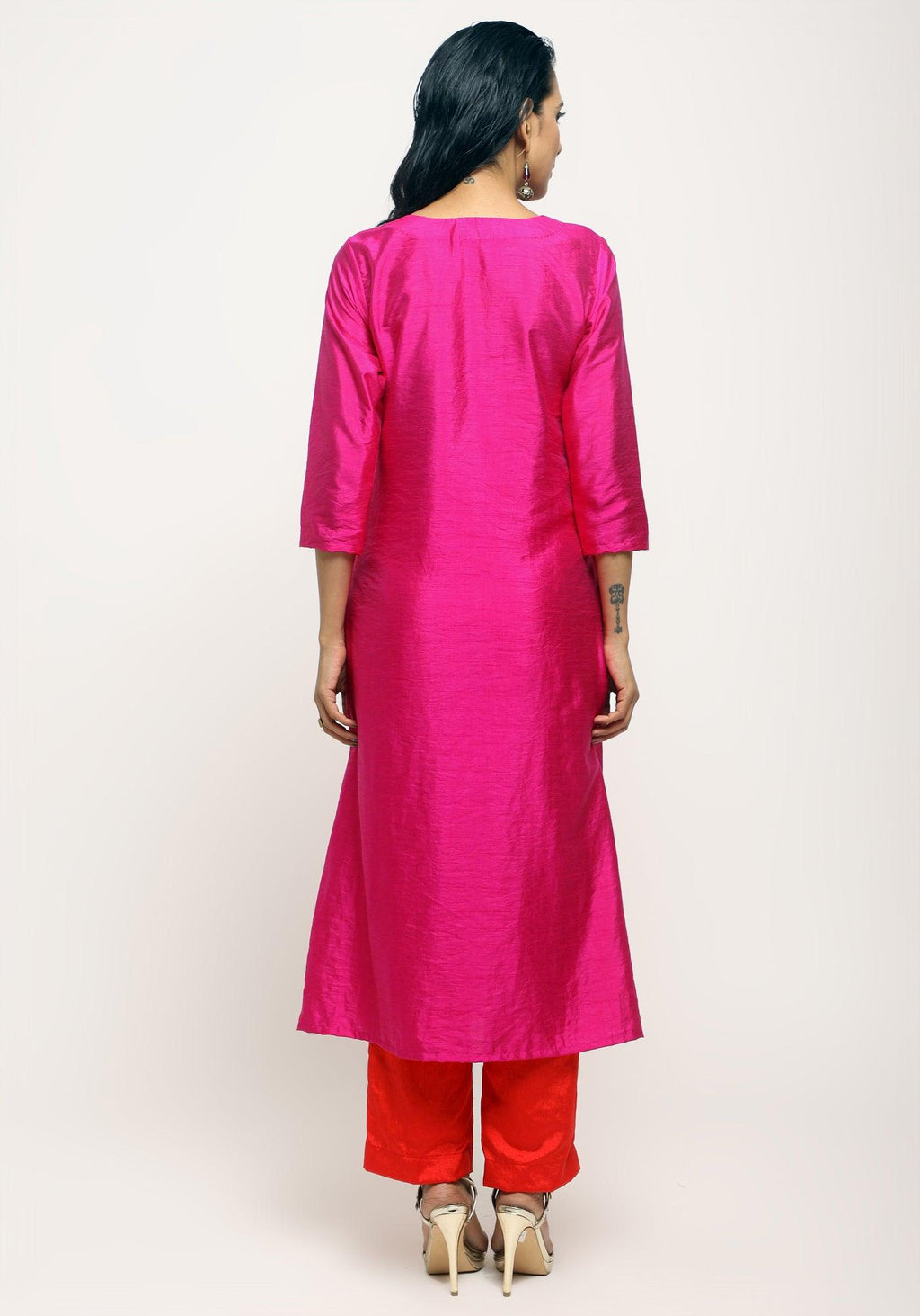 trueBrowns Pink Foil Angrakha Set | Grocsy