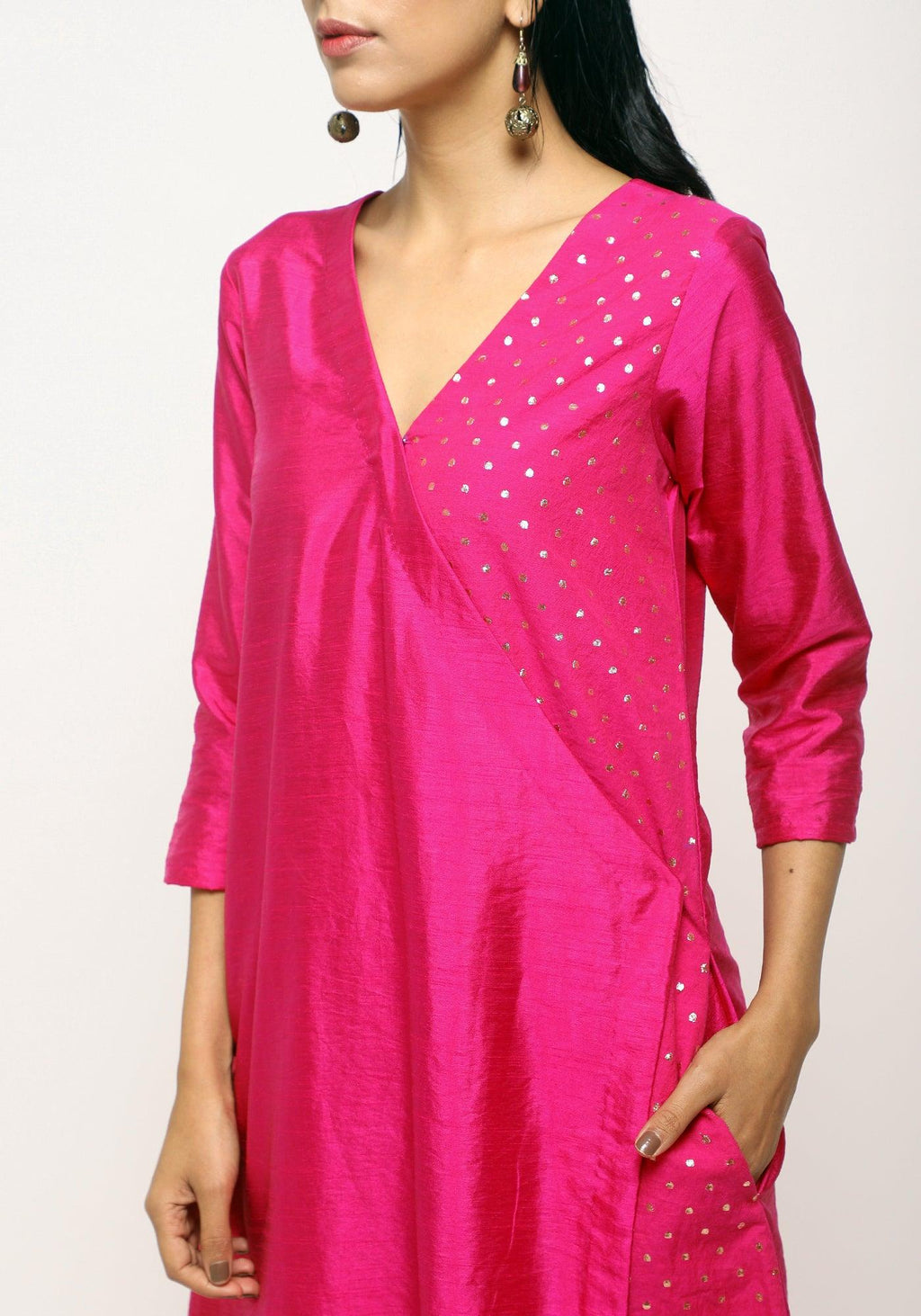 trueBrowns Pink Foil Angrakha Set | Grocsy