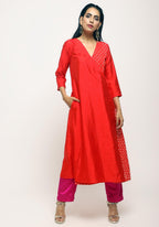 trueBrowns Orange Foil Angrakha Set | Grocsy