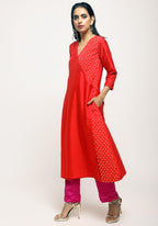 trueBrowns Orange Foil Angrakha Set | Grocsy