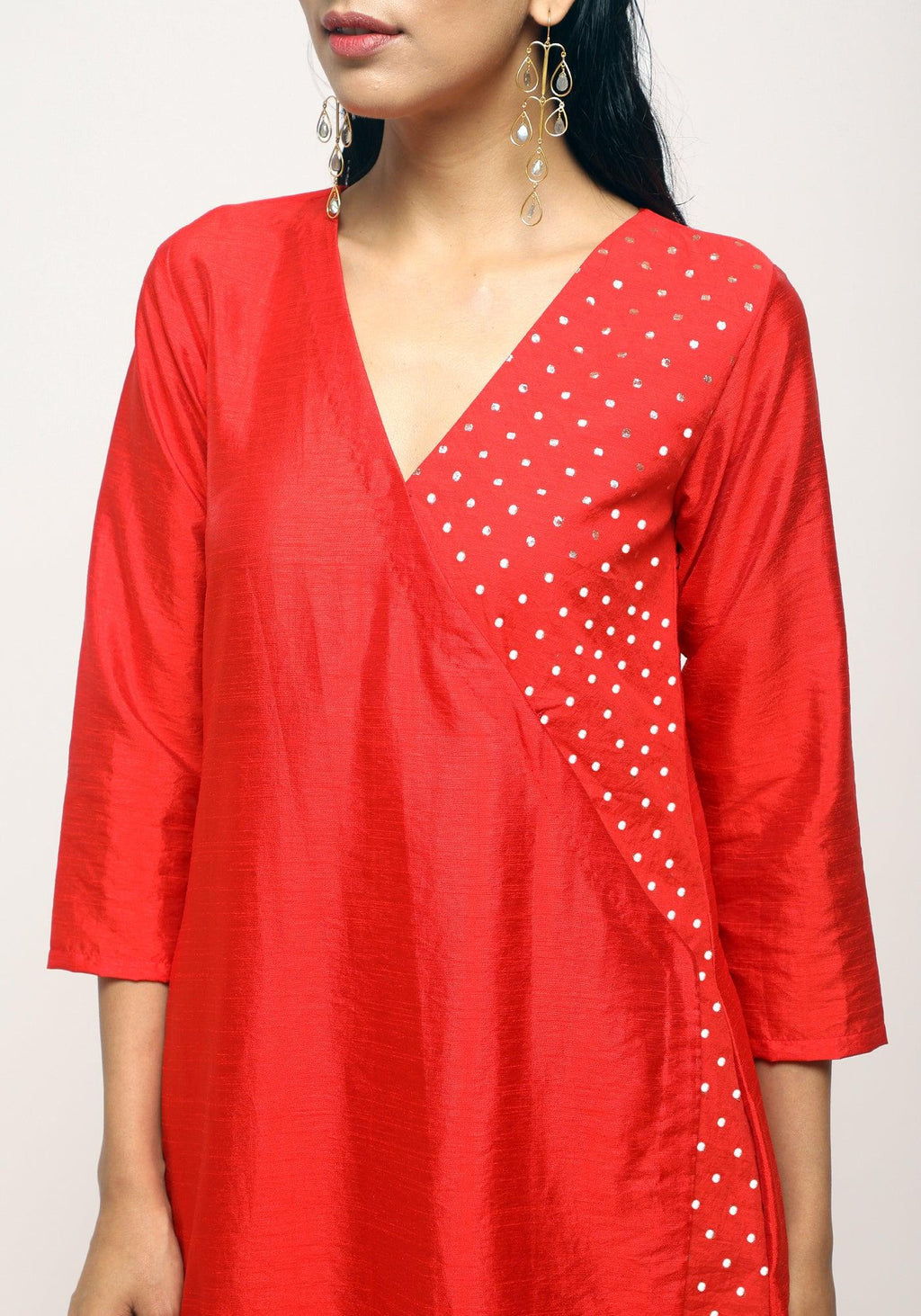 trueBrowns Orange Foil Angrakha Set | Grocsy