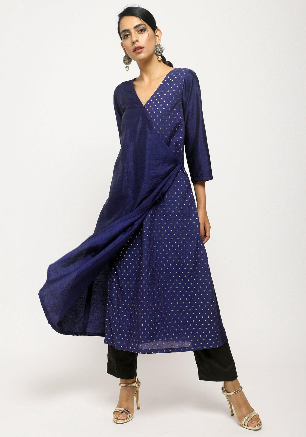 trueBrowns Blue Foil Angrakha Set | Grocsy
