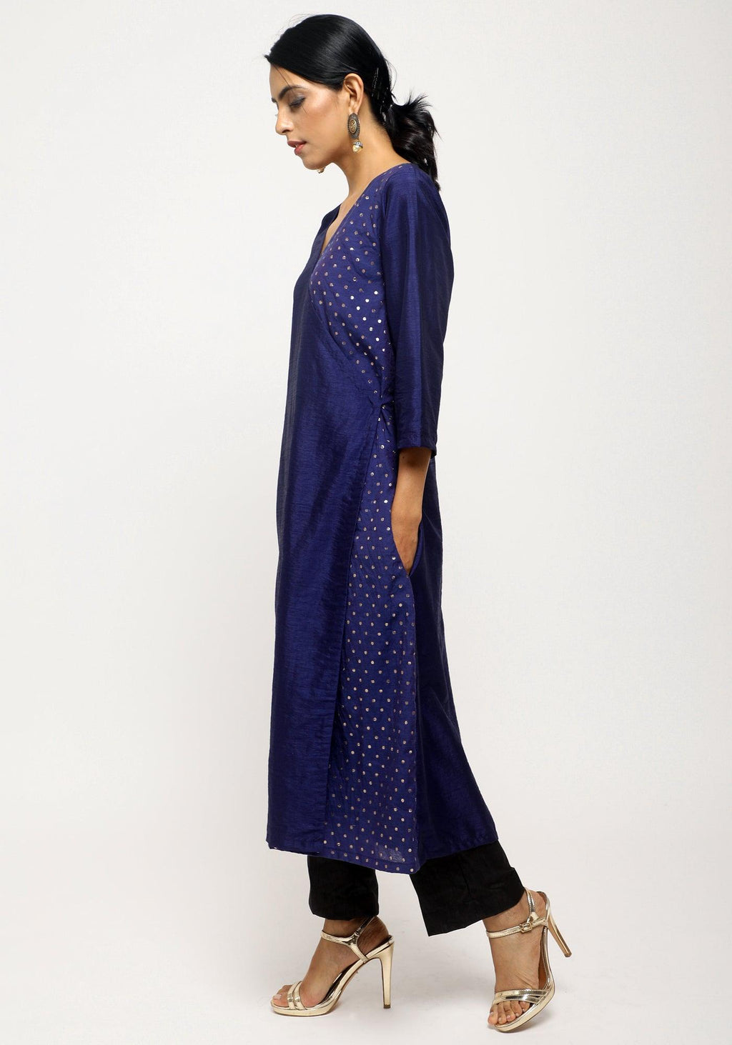 trueBrowns Blue Foil Angrakha Set | Grocsy