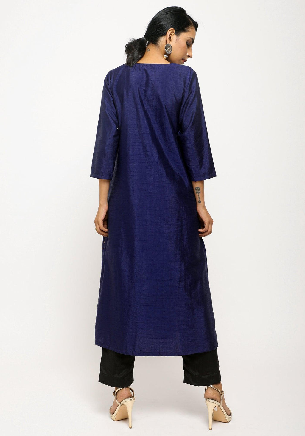trueBrowns Blue Foil Angrakha Set | Grocsy