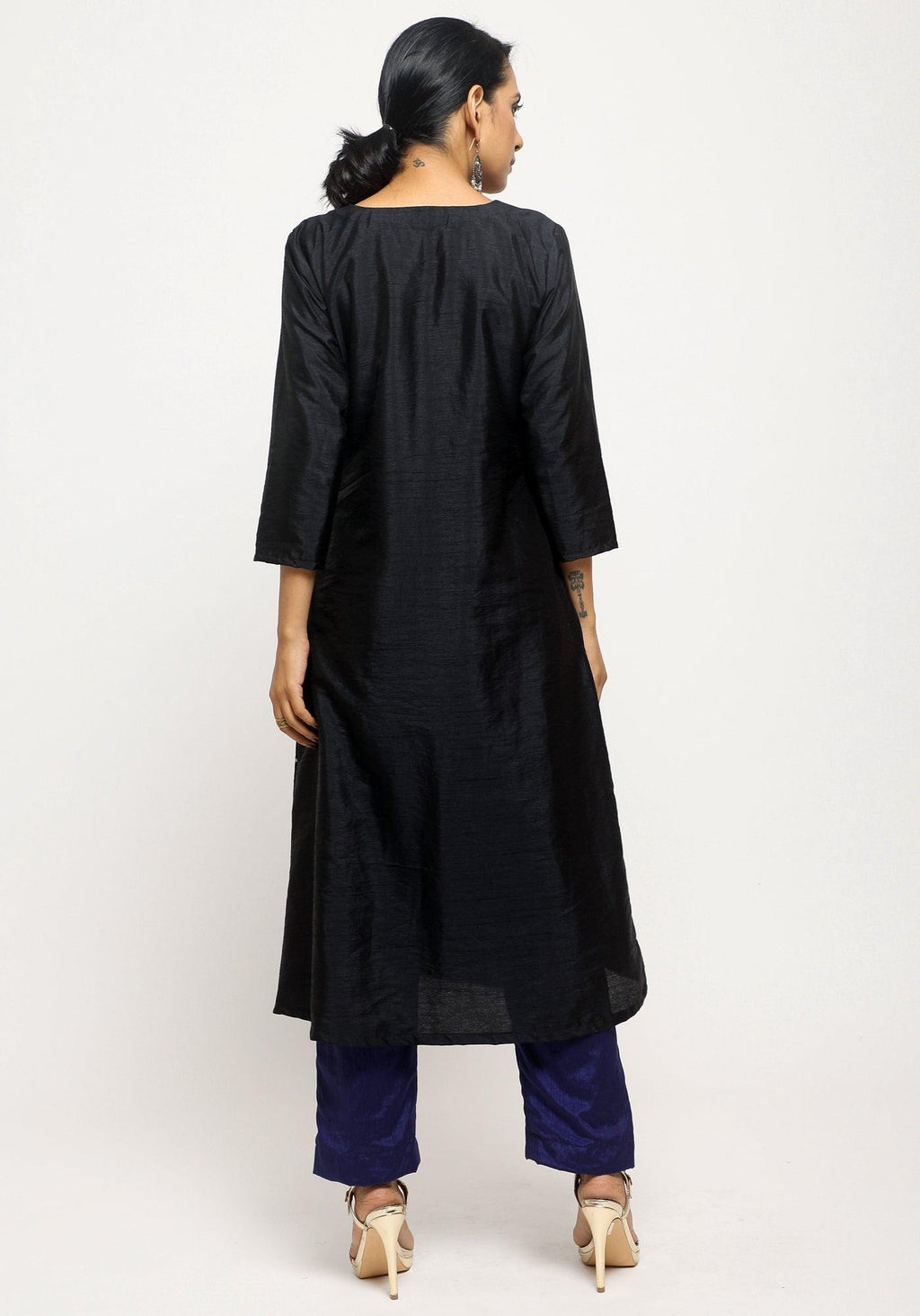 trueBrowns Black Foil Angrakha Set | Grocsy