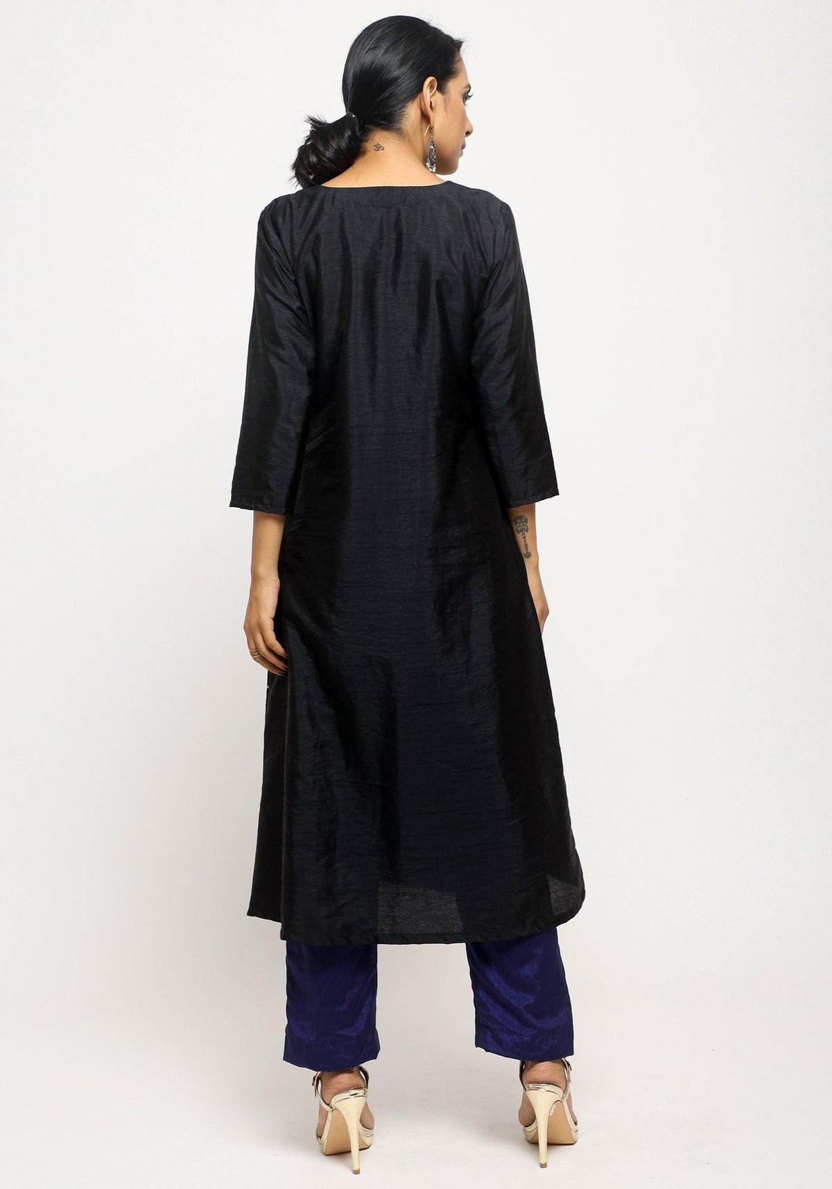 trueBrowns Black Foil Angrakha Set | Grocsy