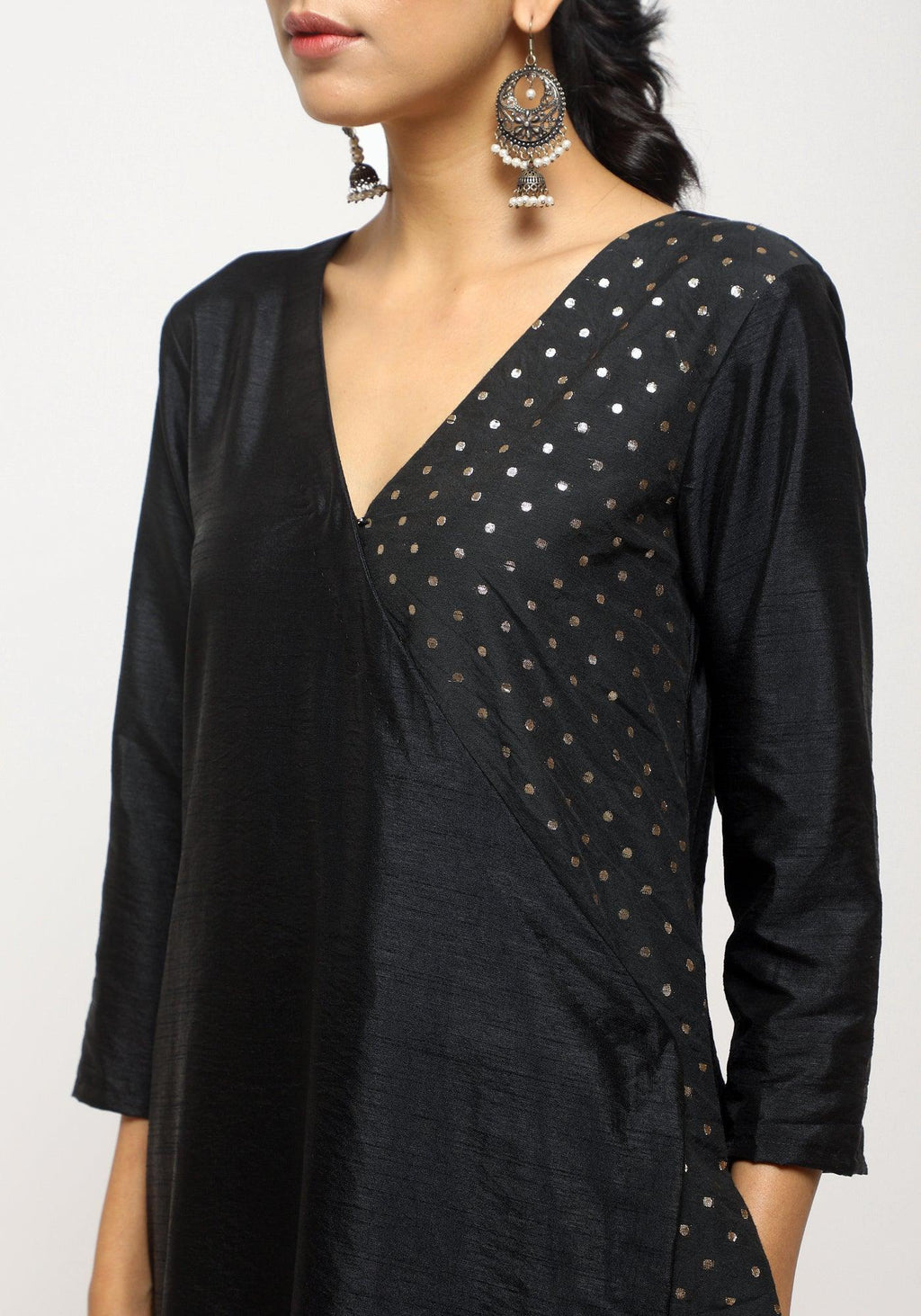 trueBrowns Black Foil Angrakha Set | Grocsy