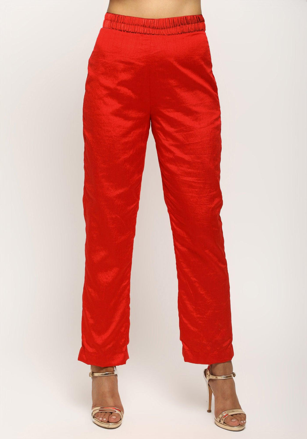 trueBrowns Orange Foil High Slit Set | Grocsy