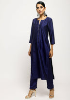 trueBrowns Blue Foil High Slit Set | Grocsy