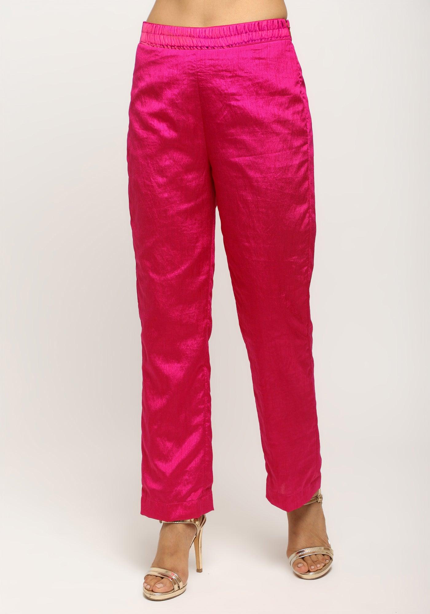 trueBrowns Orange Pink Jacket Kurta Set | Grocsy