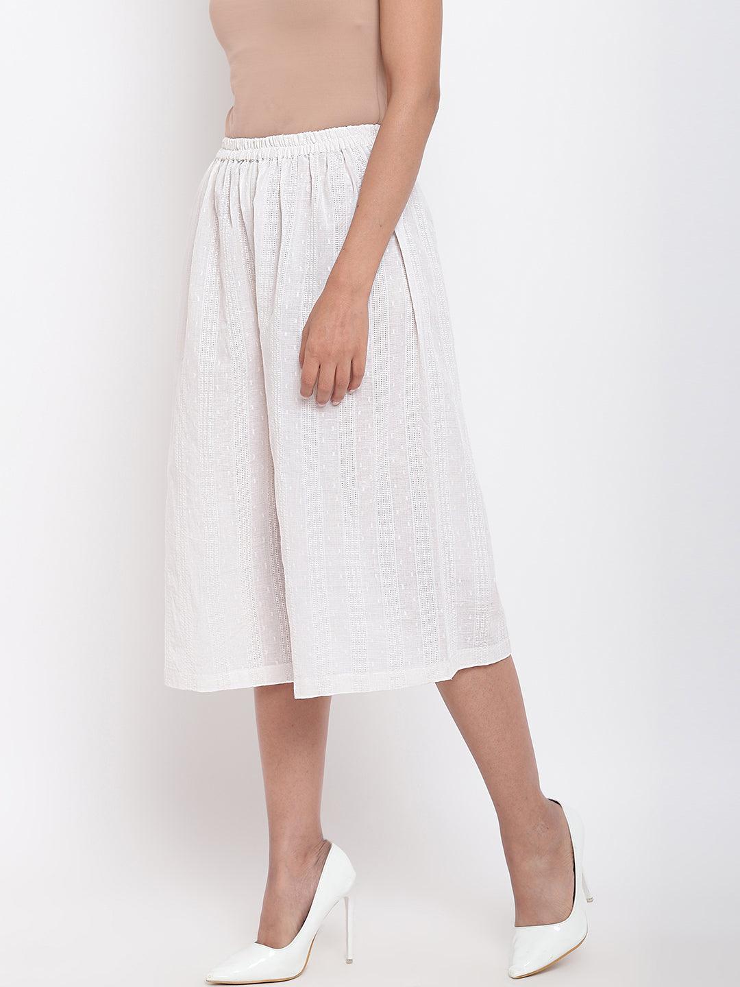 trueBrowns White Cotton Pant | Grocsy