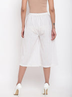 trueBrowns White Cotton Pant | Grocsy
