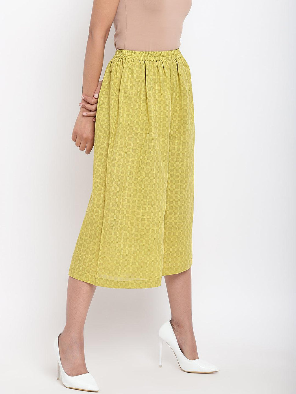 trueBrowns Green Cotton Pant | Grocsy