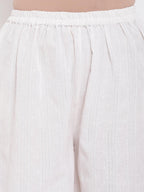 trueBrowns White Dobby Kurta Set | Grocsy