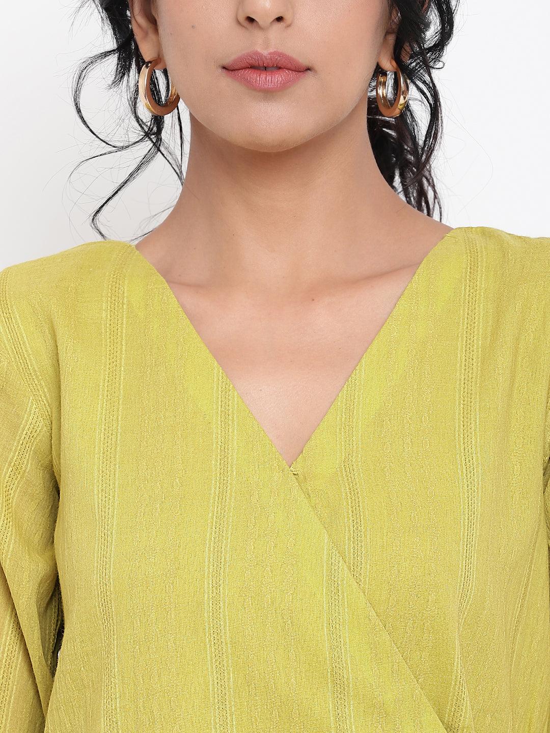 trueBrowns Green Cotton Angrakha Kurta Set | Grocsy