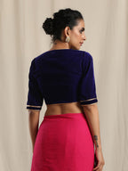 trueBrowns Blue Velvet Gota Blouse | Grocsy