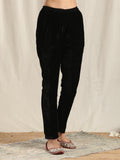 trueBrowns Black Velvet Pant | Grocsy