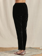 trueBrowns Black Velvet Pant | Grocsy
