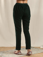 trueBrowns Green Velvet Pant | Grocsy