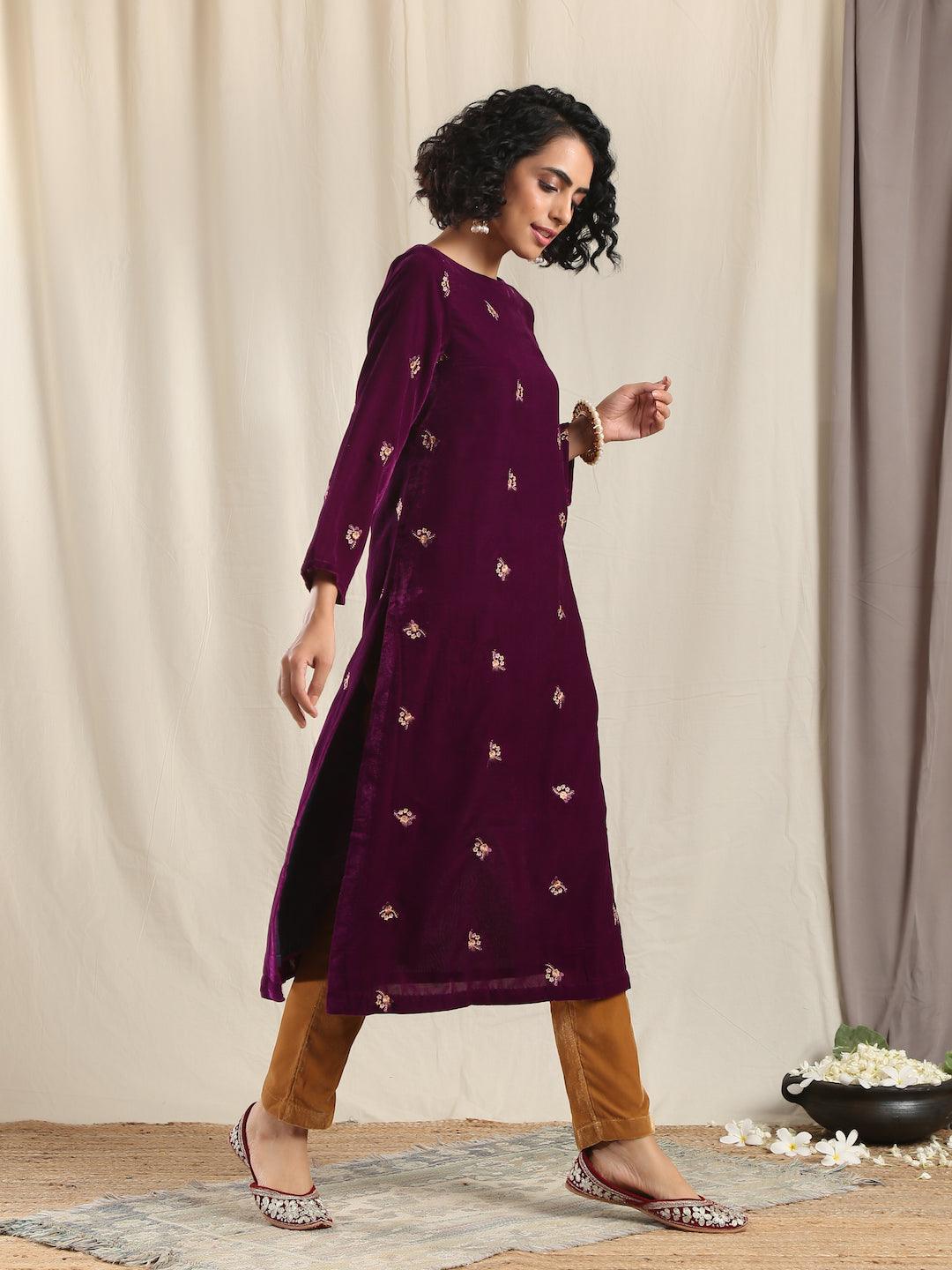 trueBrowns Brown Velvet Pant | Grocsy