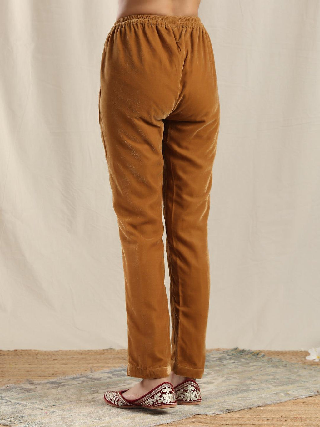 trueBrowns Brown Velvet Pant | Grocsy