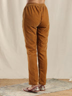 trueBrowns Brown Velvet Pant | Grocsy