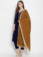 trueBrowns Brown Velvet Shawl | Grocsy