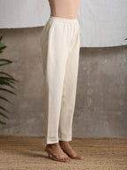trueBrowns Beige Pure Cotton Pant | Grocsy