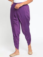 trueBrowns Silk Purple Dhoti Pant | Grocsy