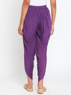 trueBrowns Silk Purple Dhoti Pant | Grocsy