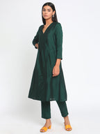 trueBrowns Green Silk Angrakha Set | Grocsy