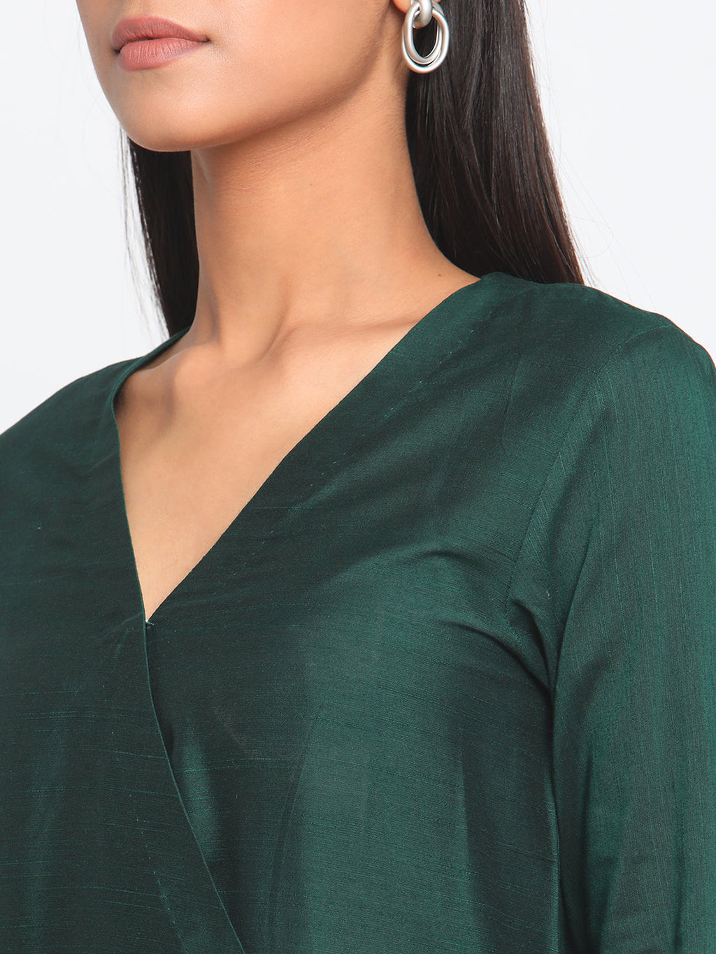 trueBrowns Green Silk Angrakha Set | Grocsy
