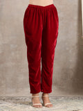trueBrowns Red Velvet Pant | Grocsy