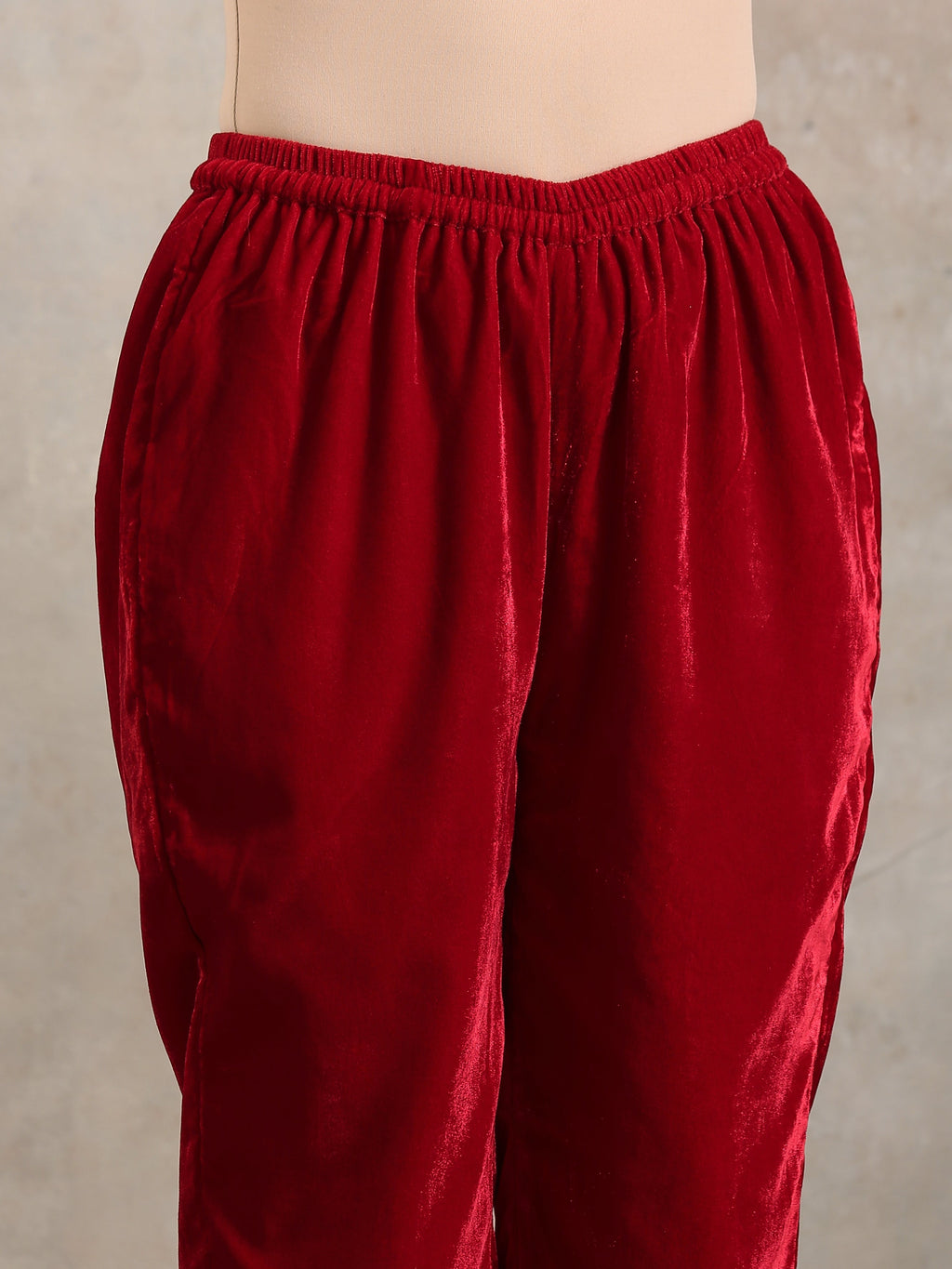 trueBrowns Red Velvet Pant | Grocsy