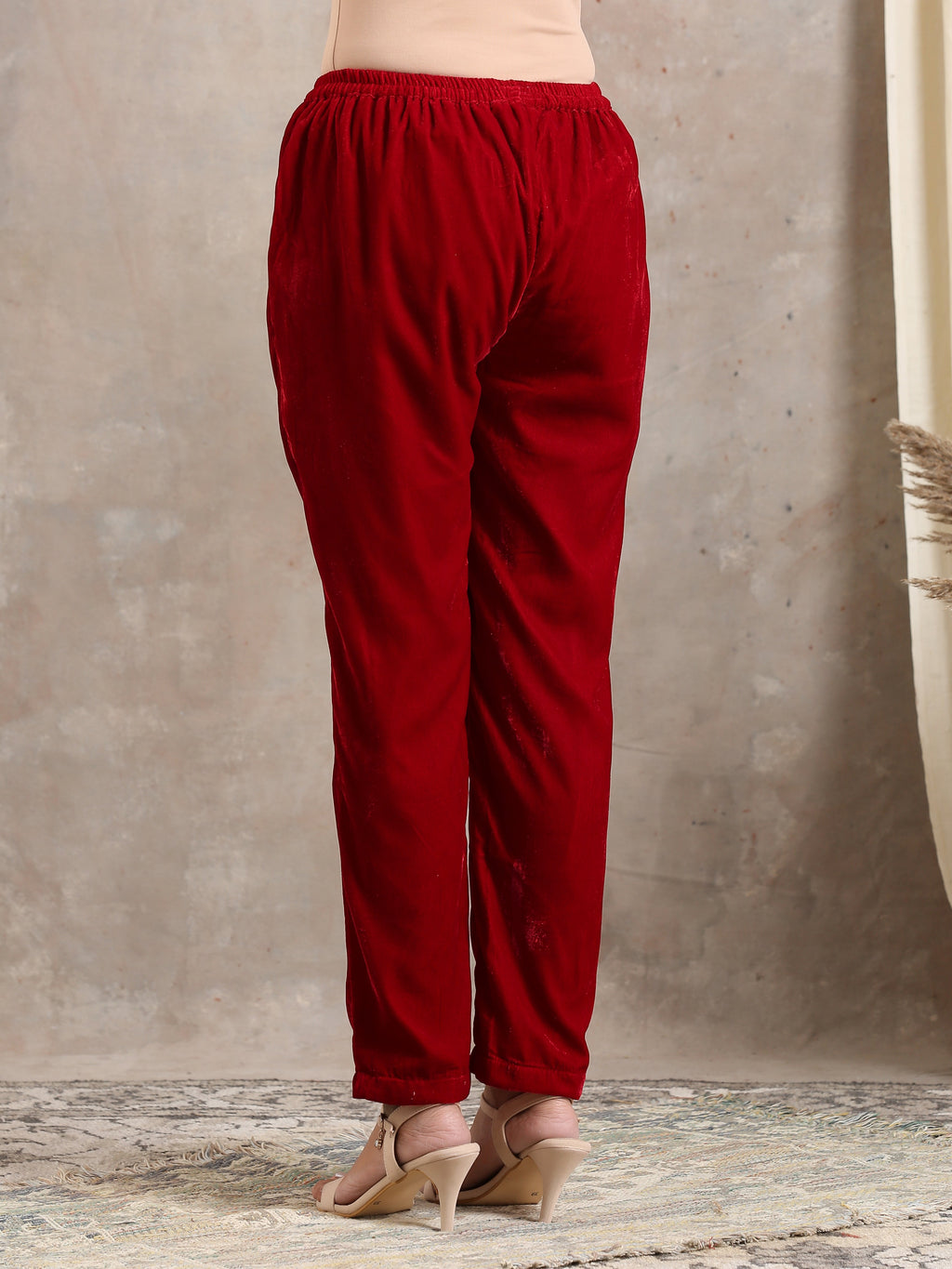 trueBrowns Red Velvet Pant | Grocsy