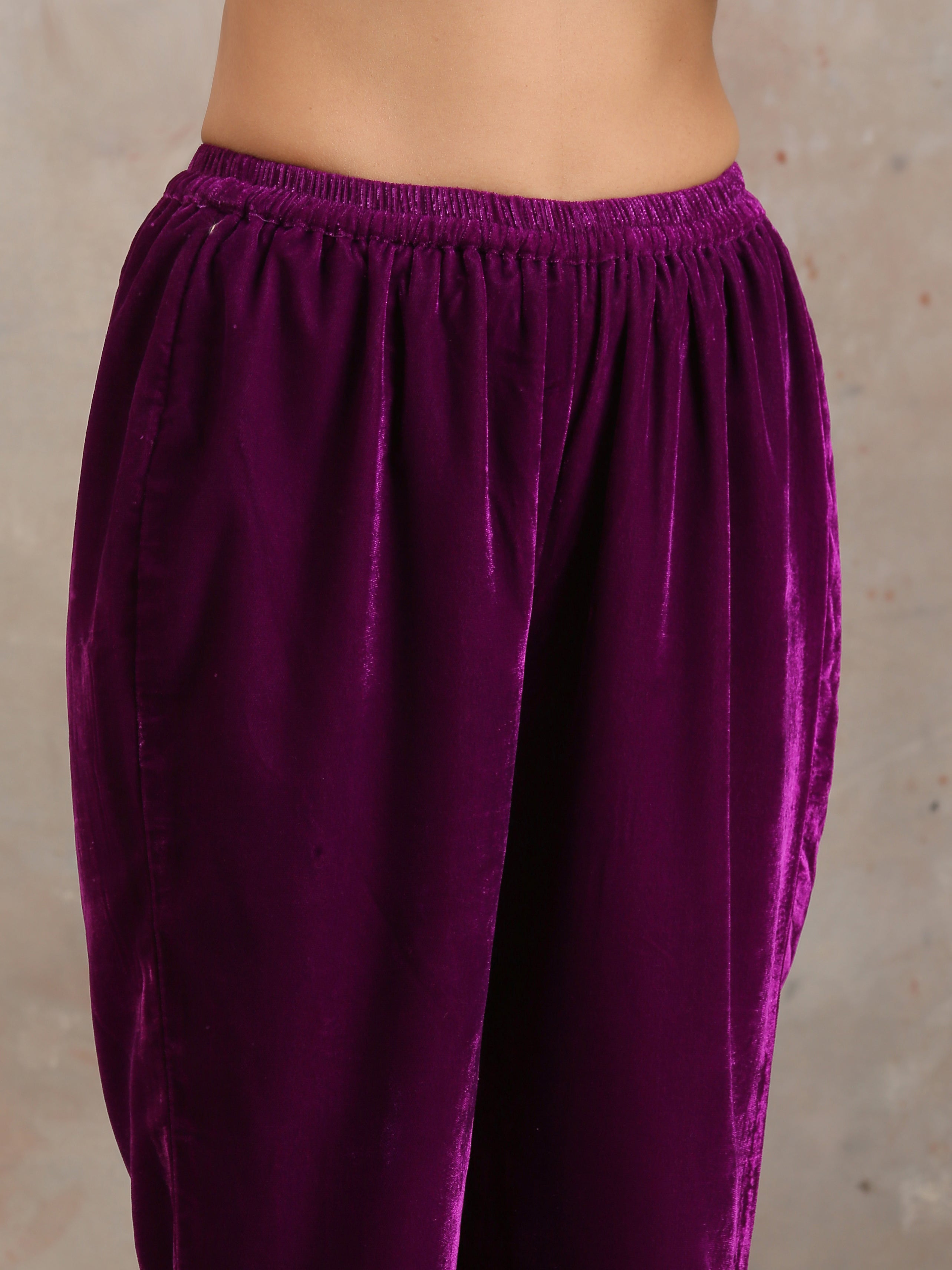 trueBrowns Wine Velvet Pant | Grocsy
