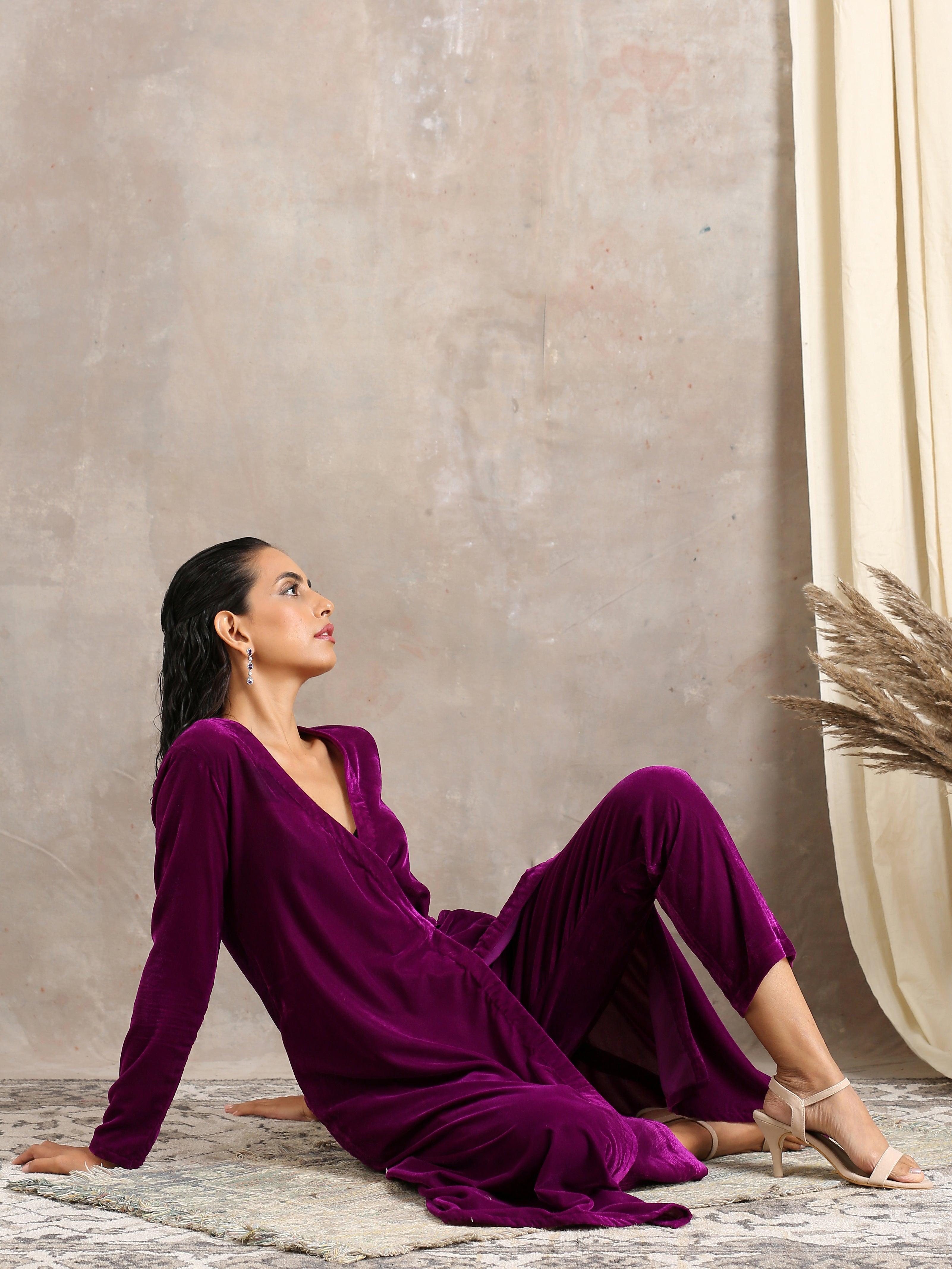 trueBrowns Wine Velvet Angrakha | Grocsy