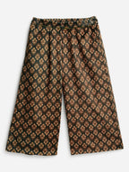 Ahalyaa Mustard Color Digital Print Velvet kids Kurta Palazzo Set For Girls | Grocsy