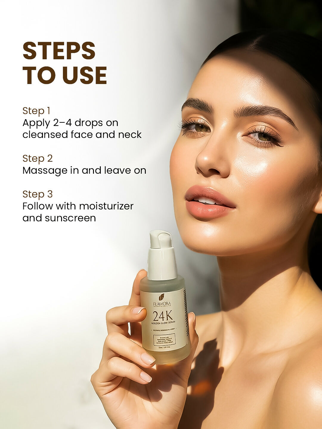 Flawora 24k Golden Glow Face Serum | Grocsy