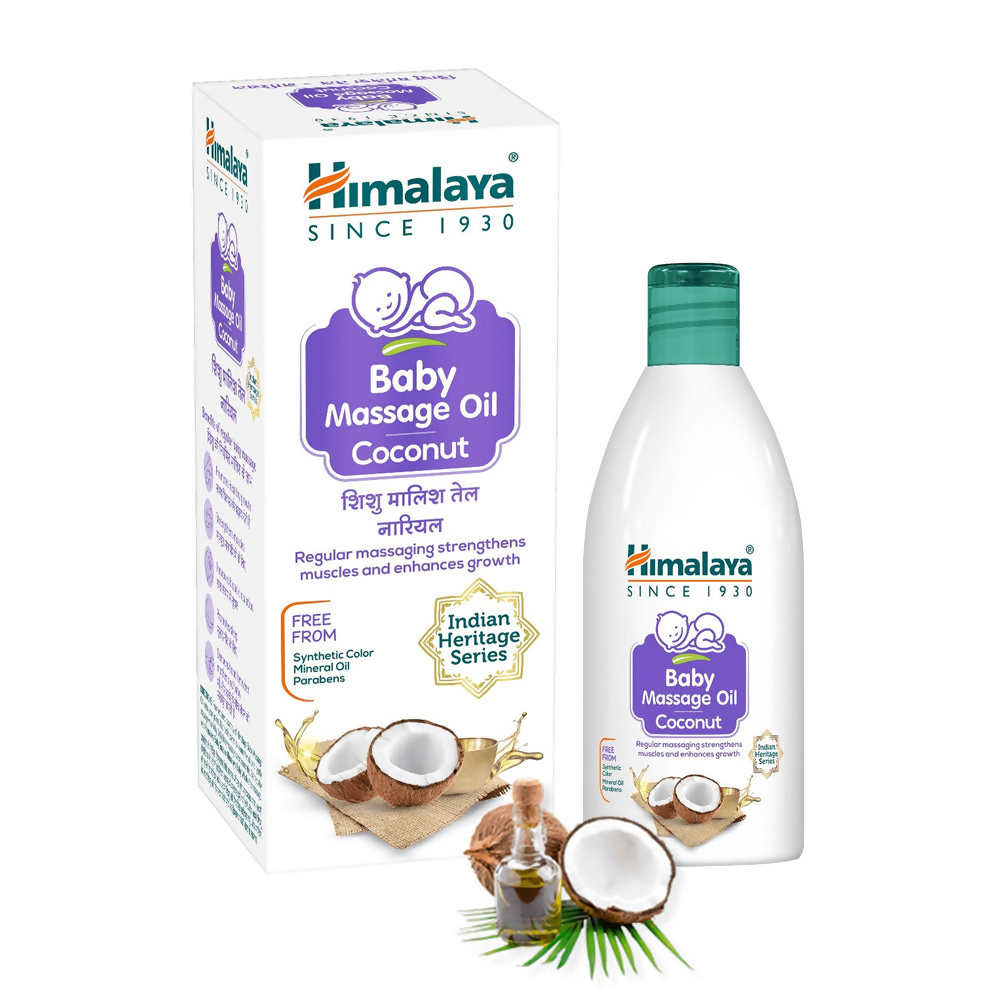 Himalaya Baby Massage Oil Coconut | Coconut-Enriched Ayurvedic Oil for Baby Skin Nourishment