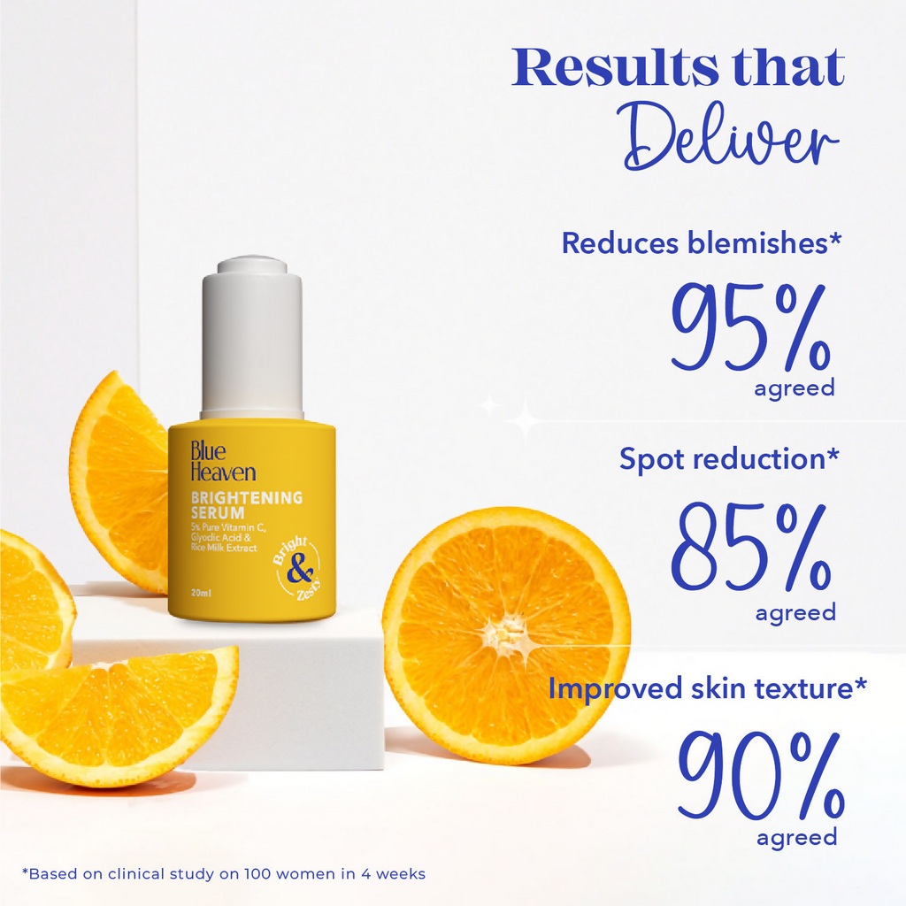 Blue Heaven Brightening 5% Vitamin C Face Serum For Brightening & Glowing Skin | Grocsy