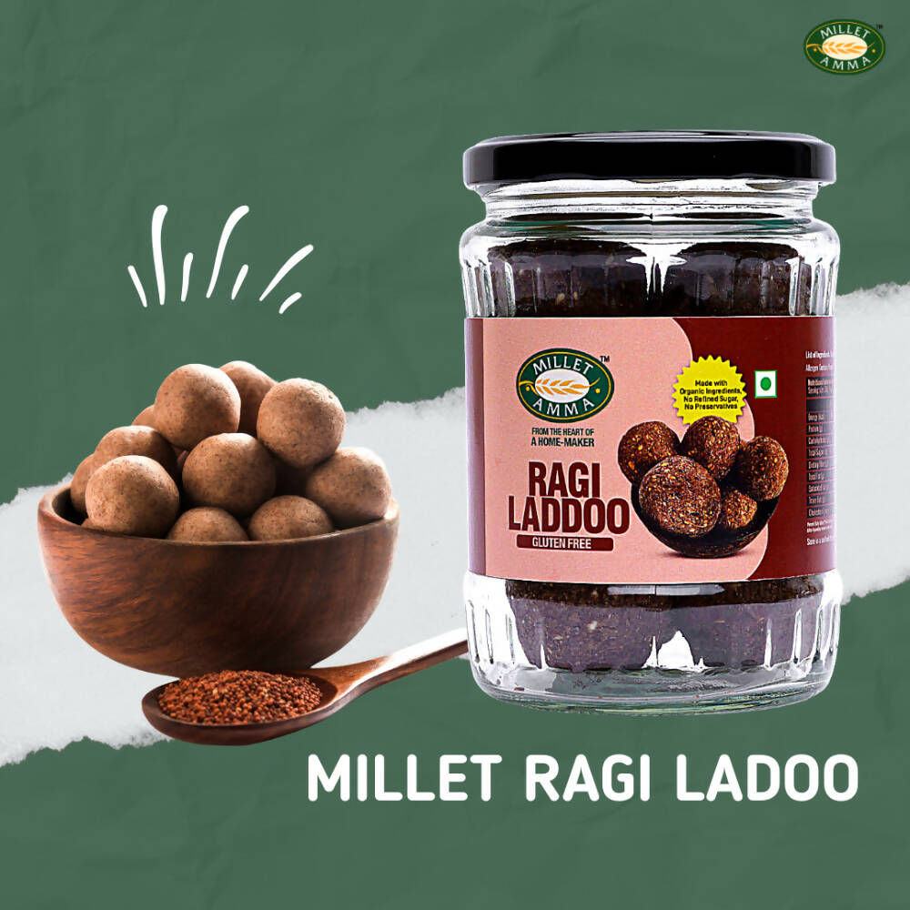 Millet Amma Ragi Laddoo- Made With Jaggery | Grocsy