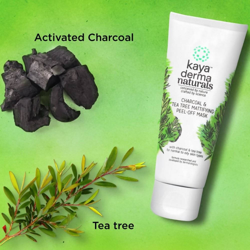 Kaya Charcoal & Tea Tree Mattifying Peel-Off Mask | Grocsy